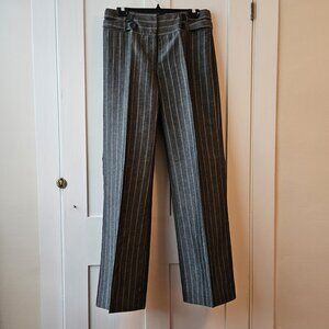 Margaret M Striped Linen Pants in Charcoal | Women's 10 | EUC